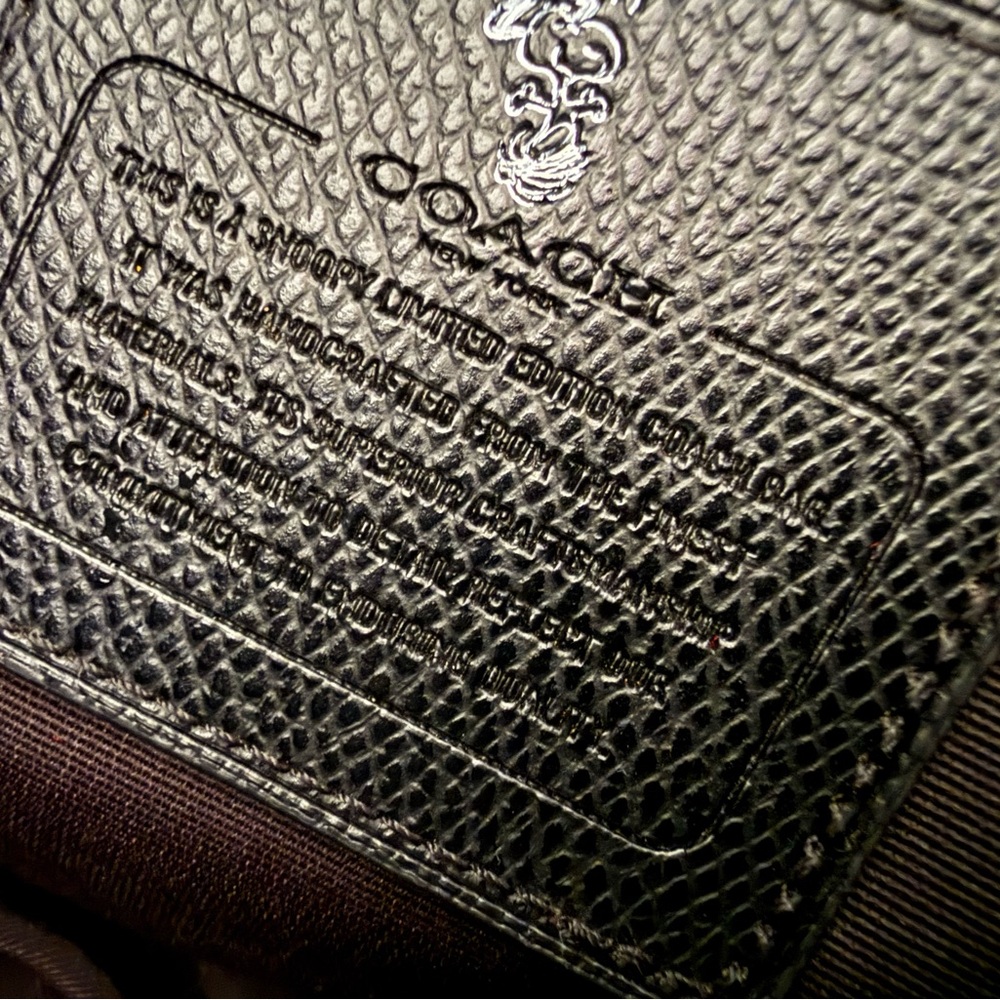 Coach Black Tote with Snoopy Design - Peanuts x Coach - Picture 12 of 16